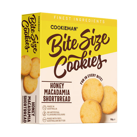 Bite Sized | Honey Macadamia Shortbread Cookies Box 150g x 8