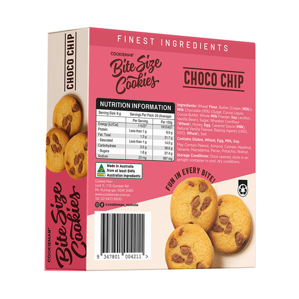 Bite Sized | Choco Chip Cookies Box 150g x 8