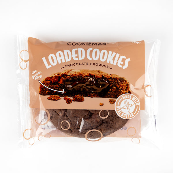 Double Choc Brownie Loaded Cookies 100g x 12 - Ambient Loaded