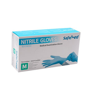 Nitrile Vinyl Medium Blue Gloves (100)